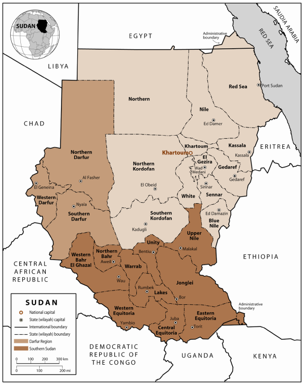 Figure 1: Map of Sudan
